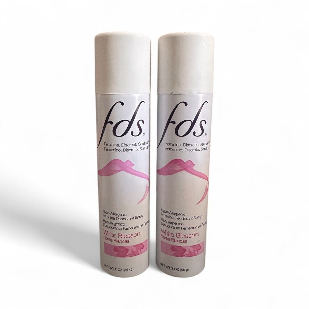 FDS Feminine Deodorant Spray, White Blossom, 2 oz, 2 Pack